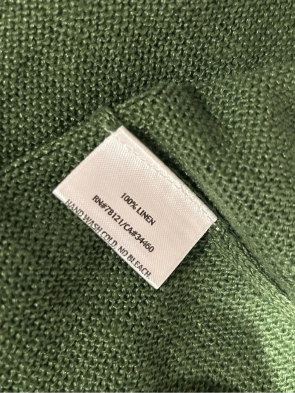 Eileen Fisher Linen Sage Green Hooded Open Front Cardigan - Picture 4 of 5